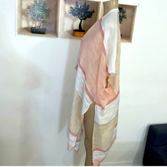 DAISY FUENTES Struped Long Kimono One Size - Picture 3 of 7